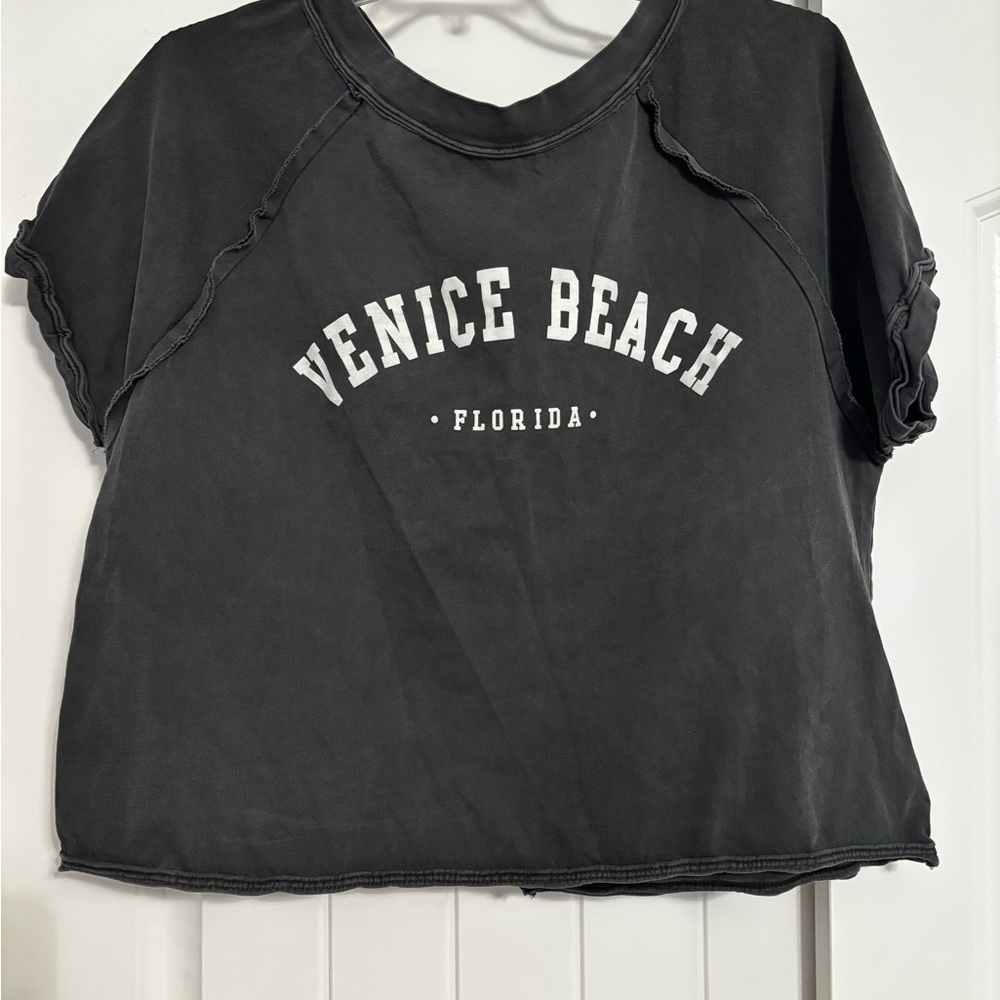 Tailor Vintage Black Venice Beach Crop Top